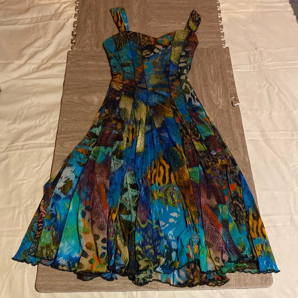 Elana Kattan dress-brightly colored-size small